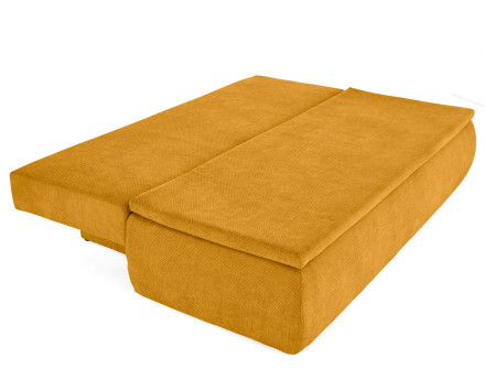 Canapé 3 places convertible avec coffre en velours texturé Kurt