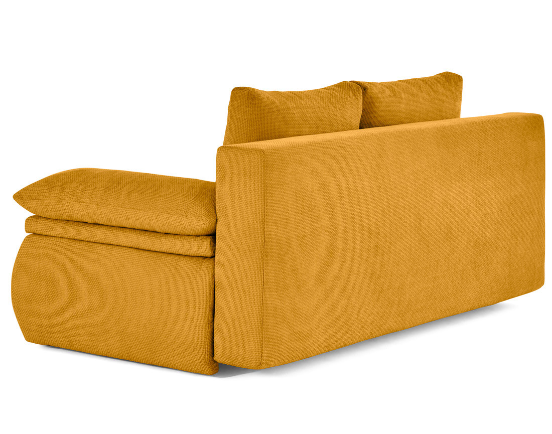 Canapé 3 places convertible avec coffre en velours texturé Kurt