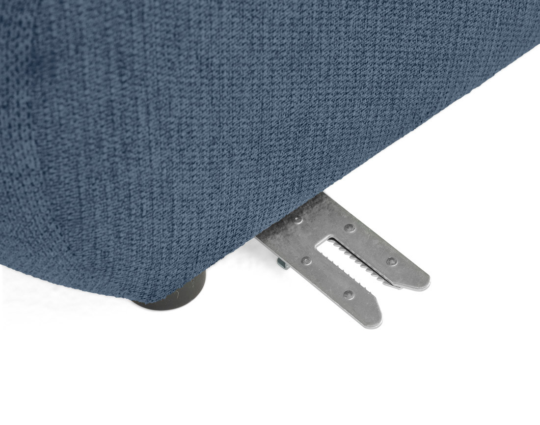Canapé modulable d'angle réversible 4 places sans accoudoirs en tissu texturé Debbie