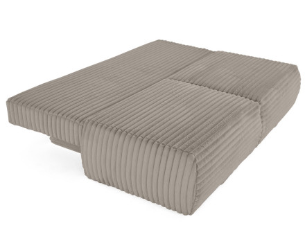 Canapé 3 places convertible en fausse fourrure côtelée Marvin