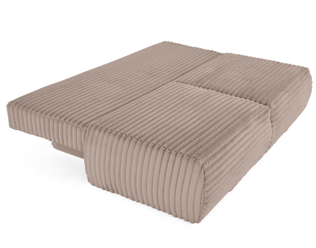 Canapé 3 places convertible en fausse fourrure côtelée Marvin