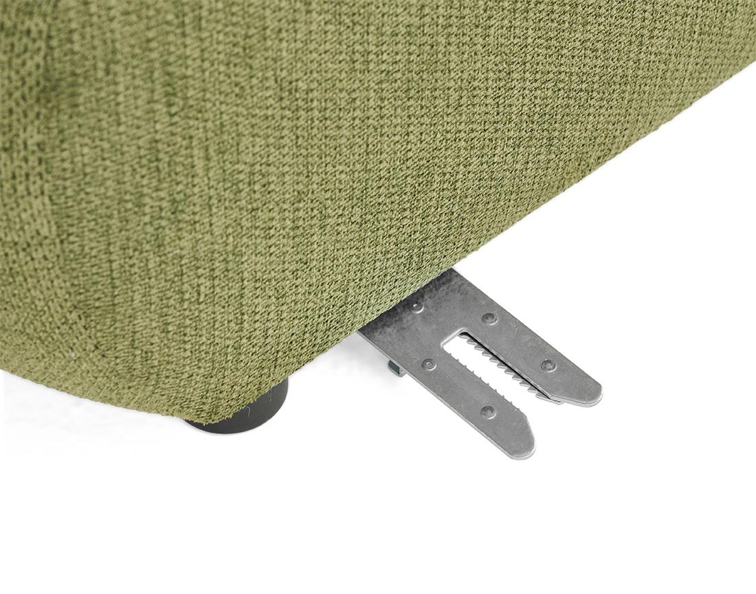Canapé modulable d'angle gauche 4 places avec accoudoir en tissu texturé Debbie