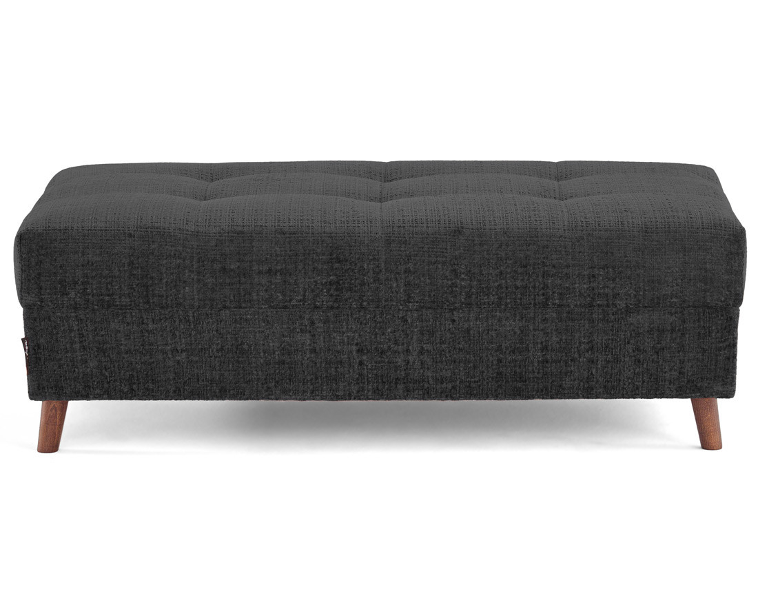 Pouf en velours texturé Rune