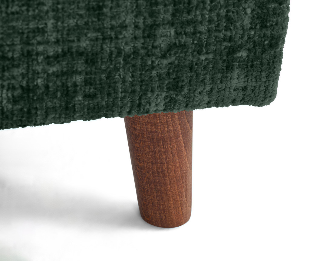 Pouf en velours texturé Rune