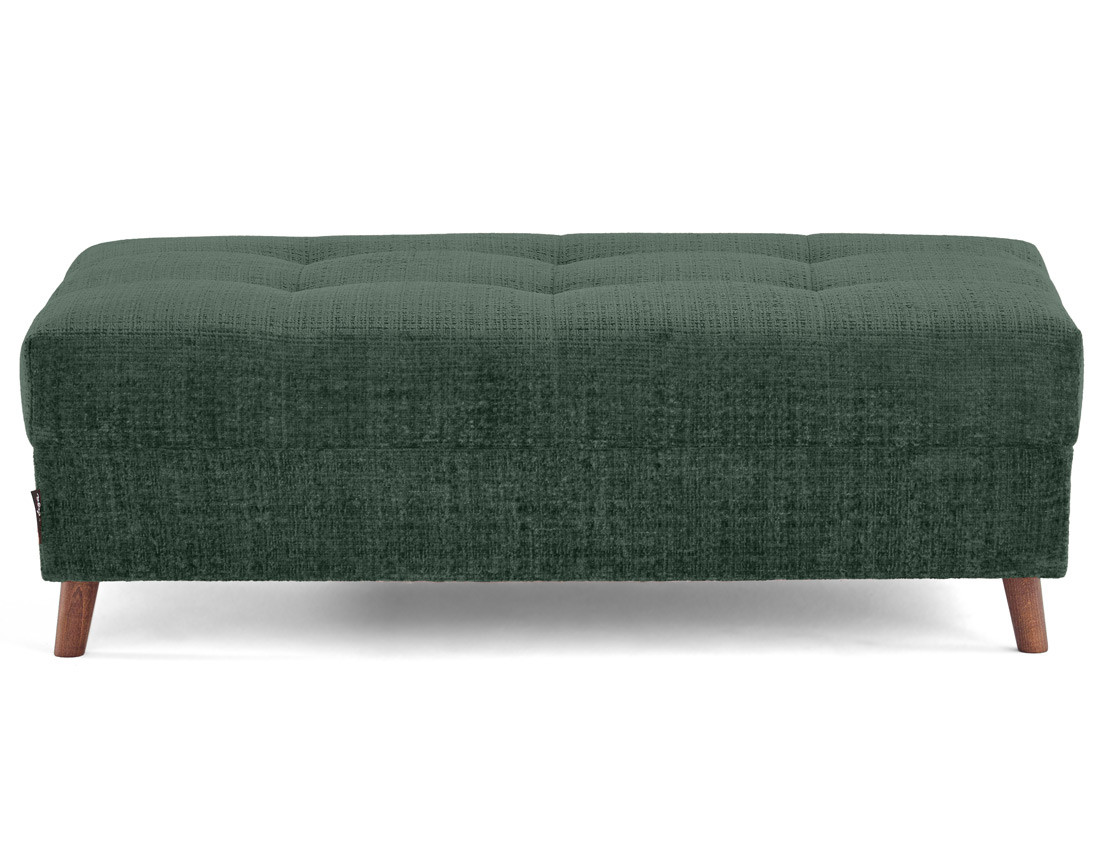 Pouf en velours texturé Rune