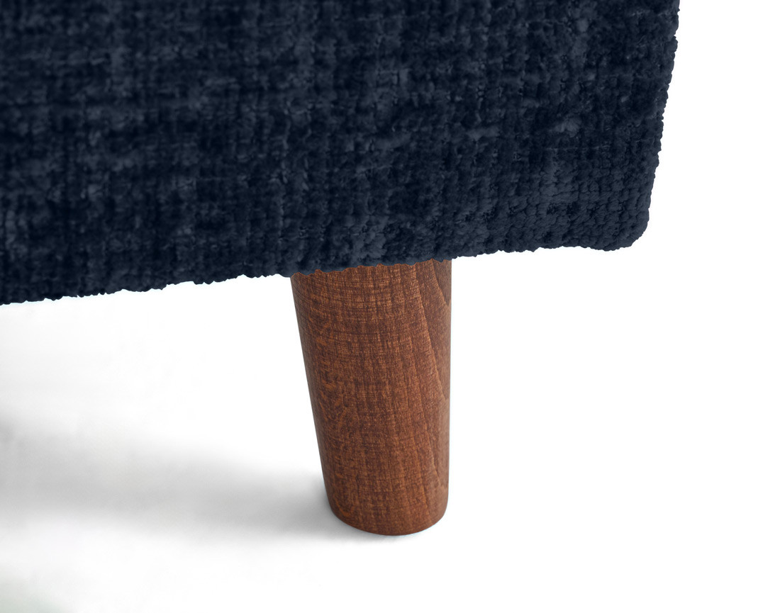 Pouf en velours texturé Rune