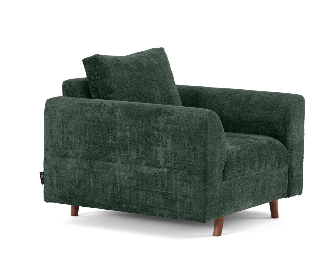 Fauteuil en velours texturé Rune