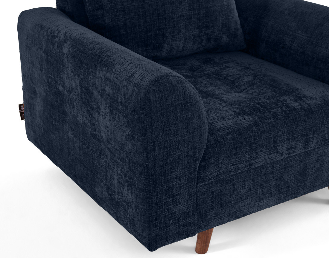 Fauteuil en velours texturé Rune