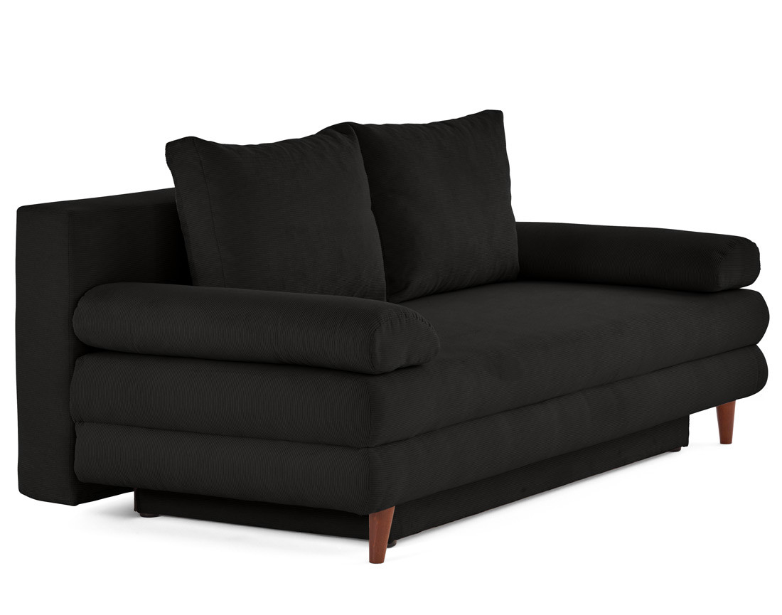 Canapé 3 places convertible avec coffre en velours côtelé Wonder