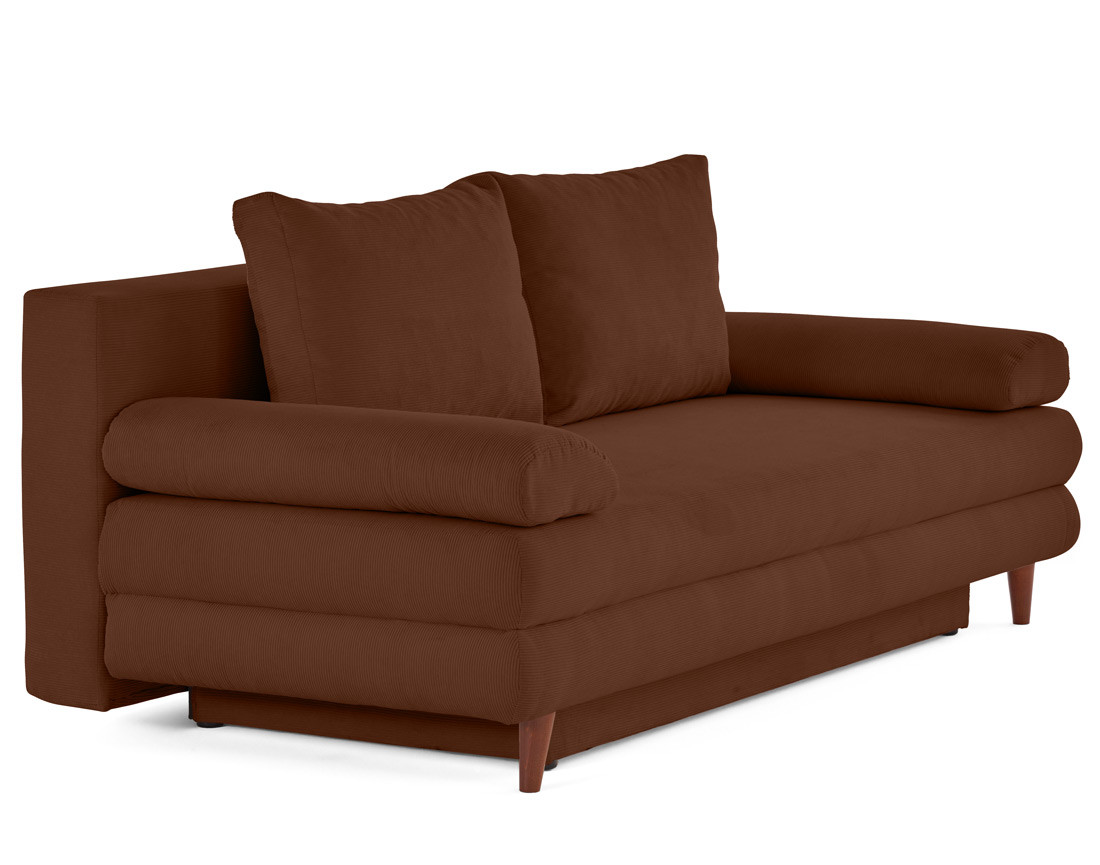 Canapé 3 places convertible avec coffre en velours côtelé Wonder