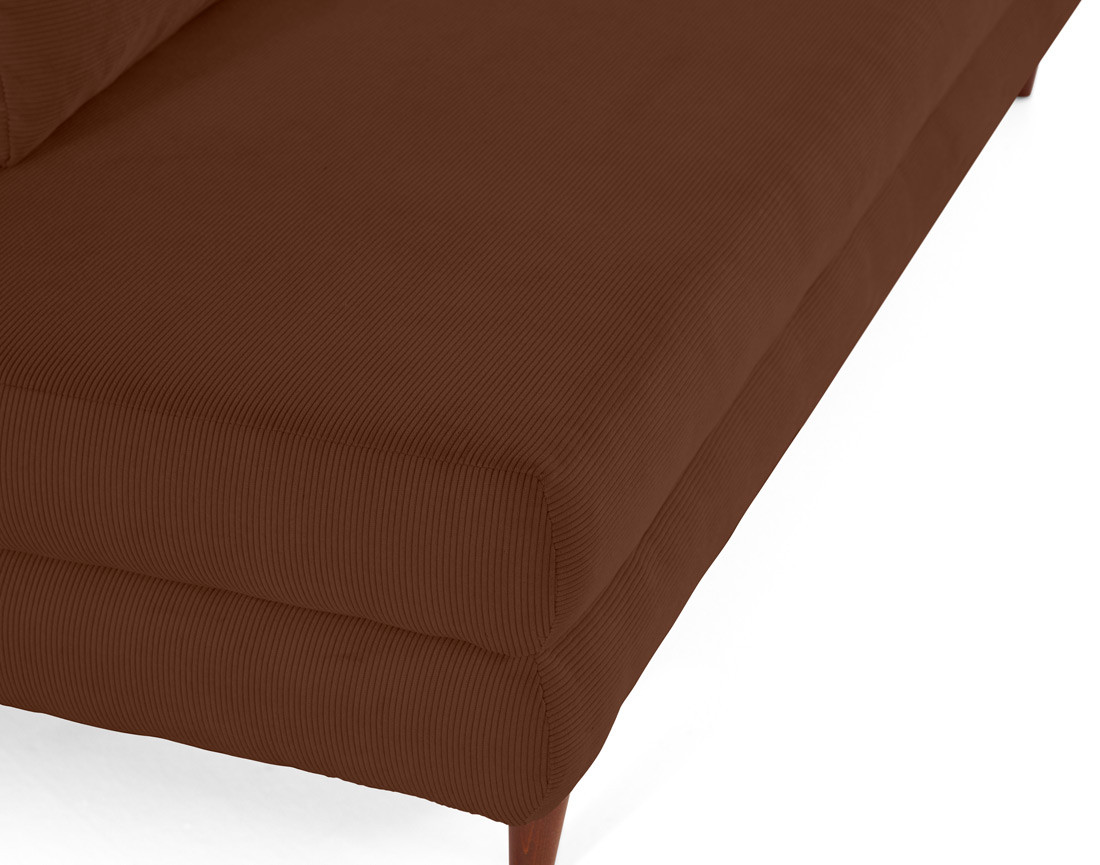 Canapé 3 places convertible avec coffre en velours côtelé Wonder