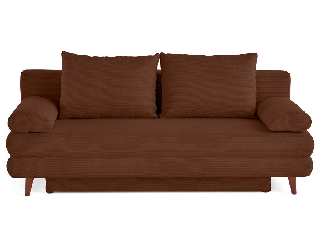 Canapé 3 places convertible avec coffre en velours côtelé Wonder