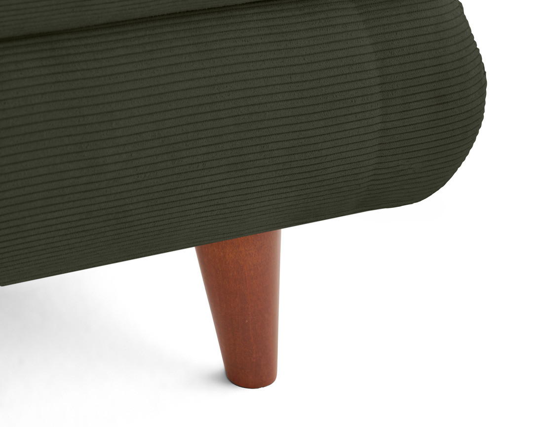 Canapé 3 places convertible avec coffre en velours côtelé Wonder