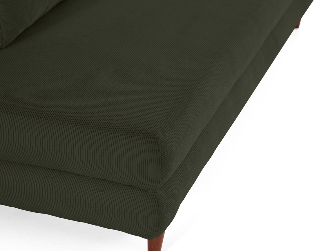 Canapé 3 places convertible avec coffre en velours côtelé Wonder