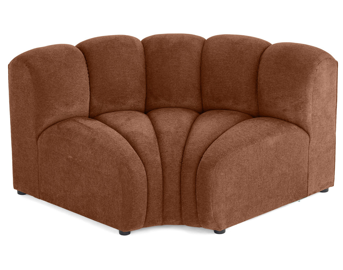 Module d'angle réversible en tissu texturé Debbie