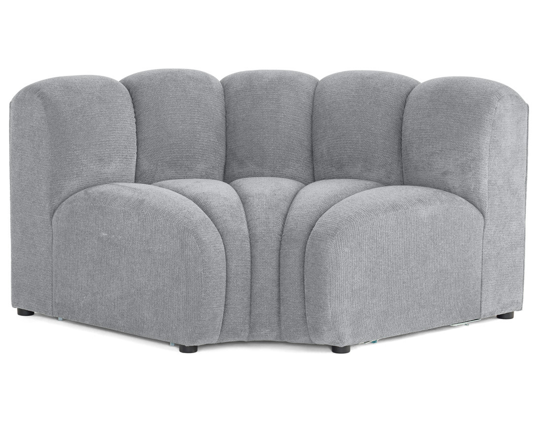 Module d'angle réversible en tissu texturé Debbie