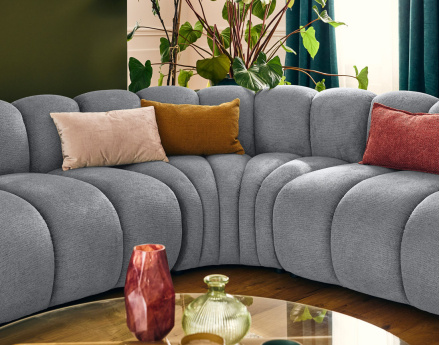 Module d'angle réversible en tissu texturé Debbie