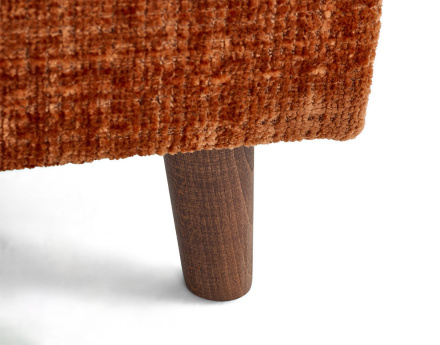 Canapé droit 2 places en velours texturé Rune