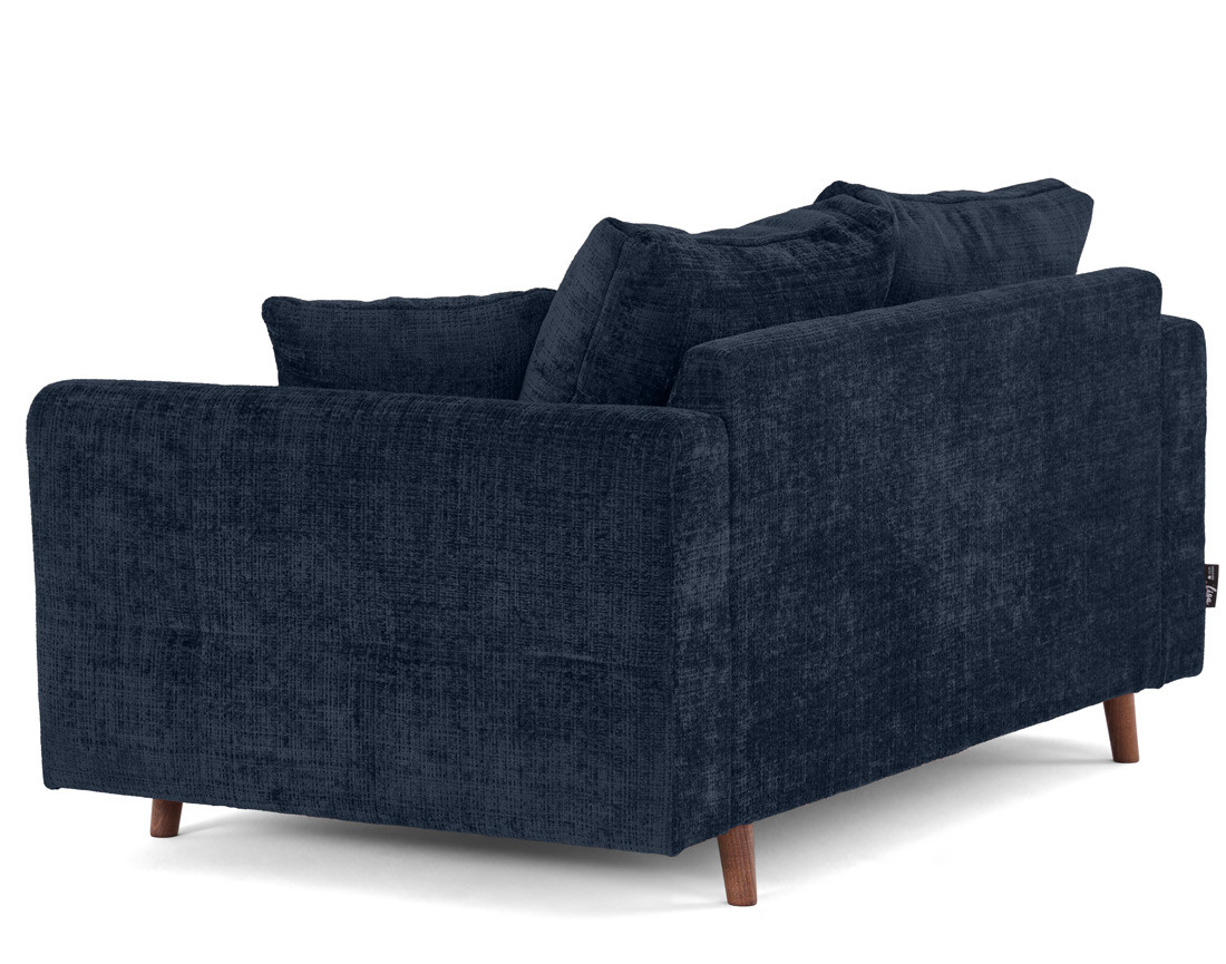 Canapé droit 2 places en velours texturé Rune