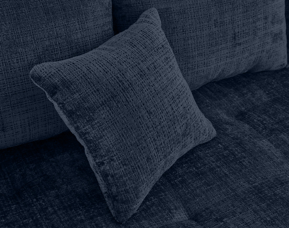 Canapé droit 2 places en velours texturé Rune