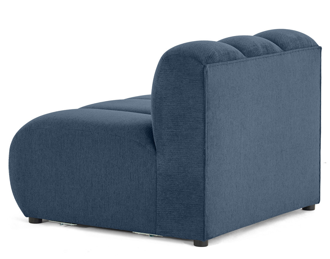 Module d'assise sans accoudoirs en tissu texturé Debbie