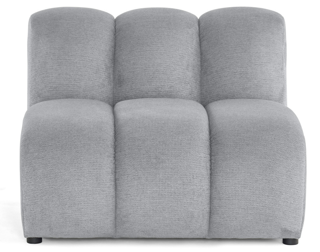 Module d'assise sans accoudoirs en tissu texturé Debbie