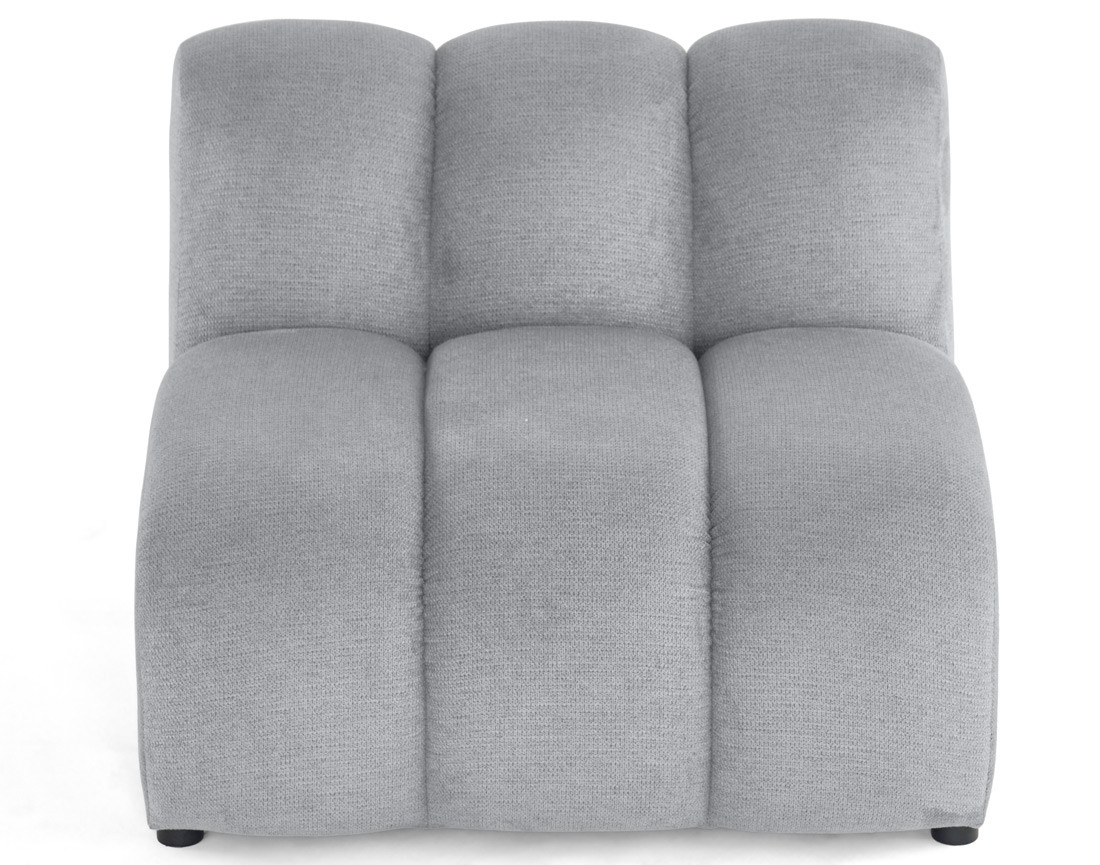 Module d'assise sans accoudoirs en tissu texturé Debbie