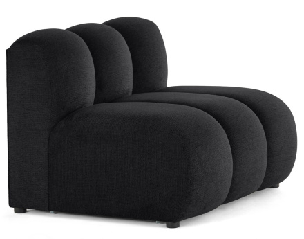 Module d'assise sans accoudoirs en tissu texturé Debbie