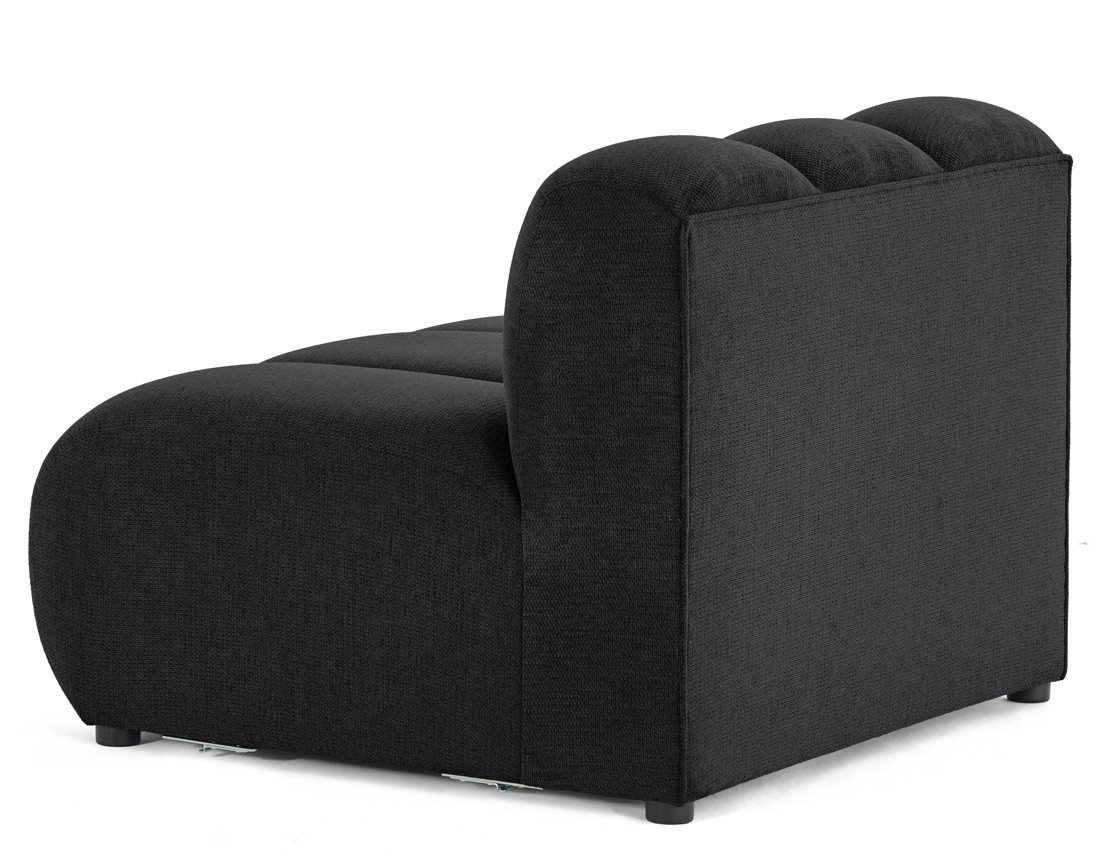 Module d'assise sans accoudoirs en tissu texturé Debbie