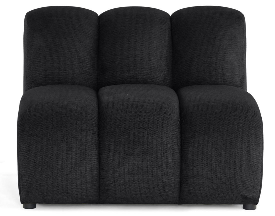 Module d'assise sans accoudoirs en tissu texturé Debbie