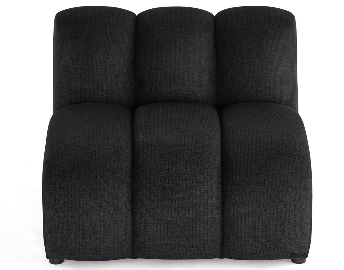 Module d'assise sans accoudoirs en tissu texturé Debbie