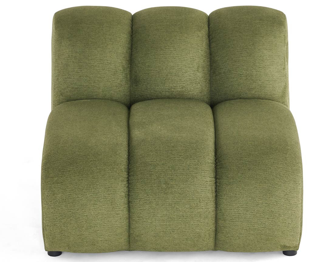 Module d'assise sans accoudoirs en tissu texturé Debbie