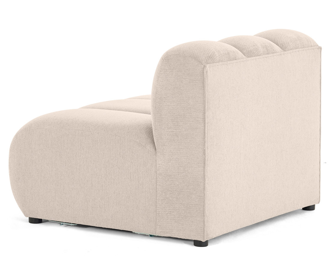 Module d'assise sans accoudoirs en tissu texturé Debbie