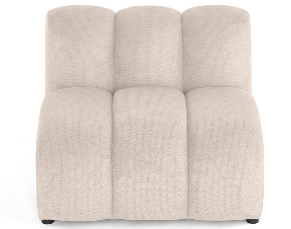 Module d'assise sans accoudoirs en tissu texturé Debbie