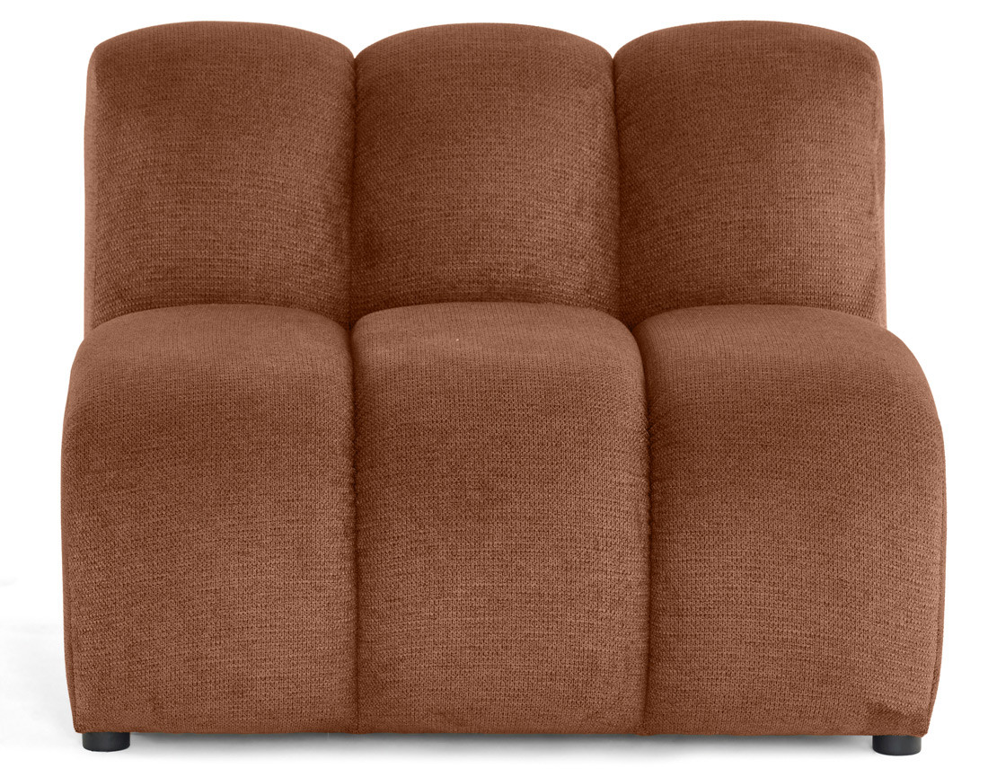 Module d'assise sans accoudoirs en tissu texturé Debbie