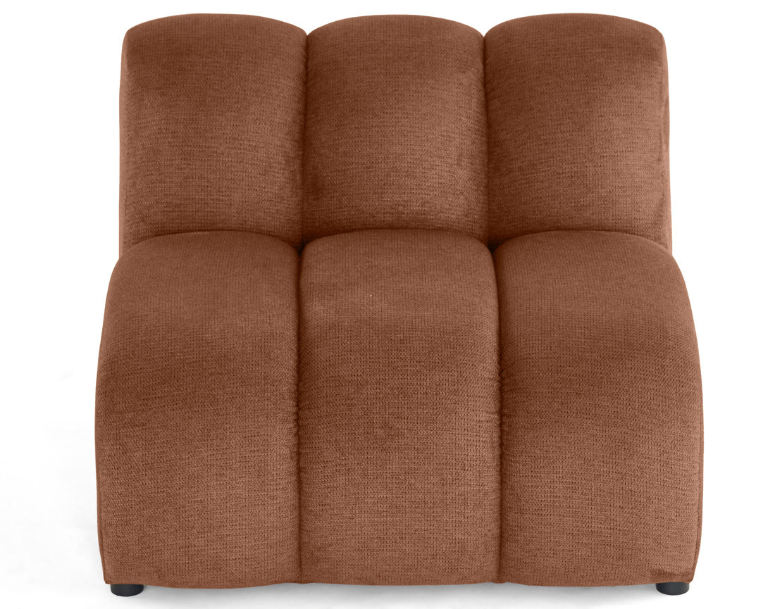 Module d'assise sans accoudoirs en tissu texturé Debbie