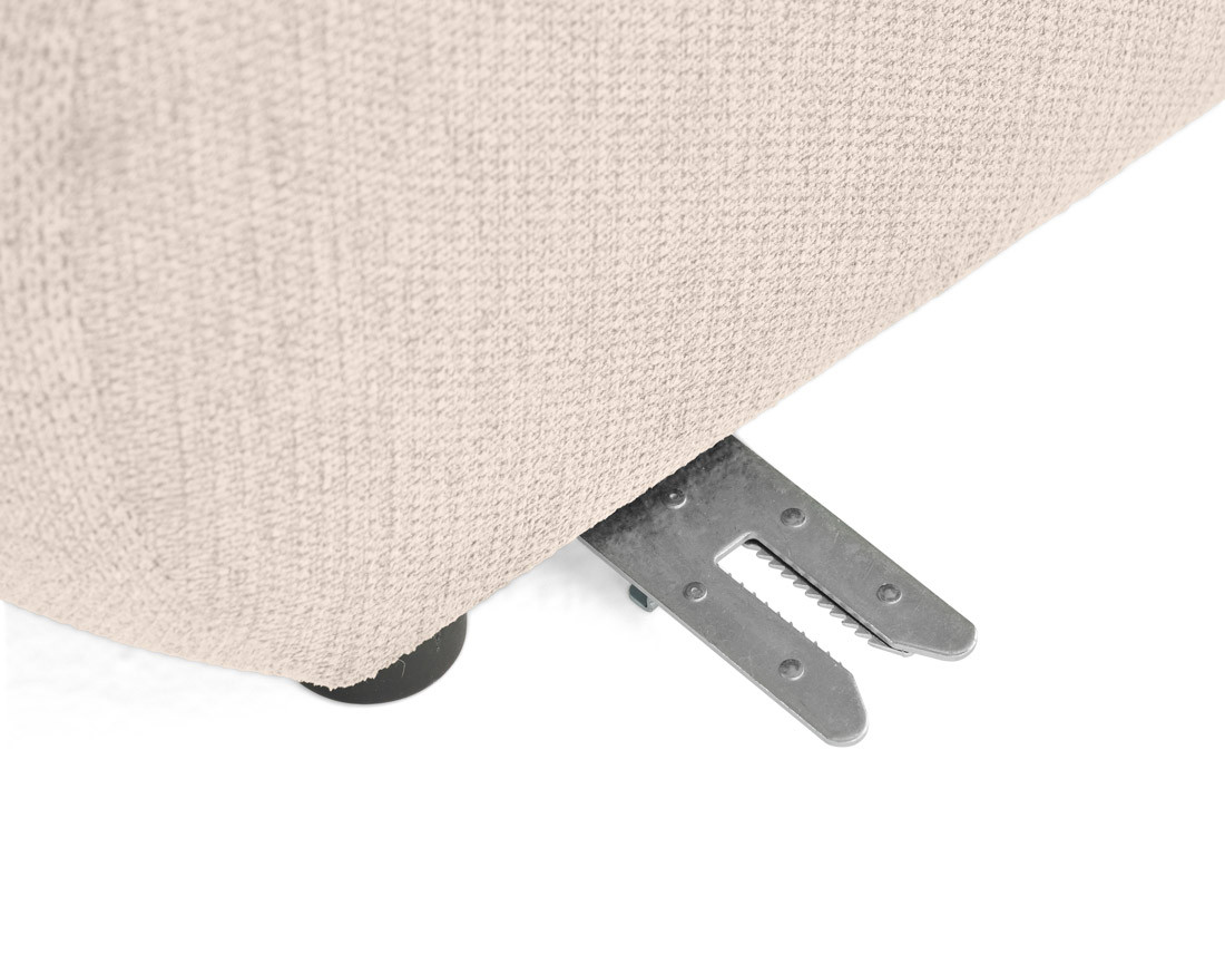 Module d'assise sans accoudoirs en tissu texturé Debbie