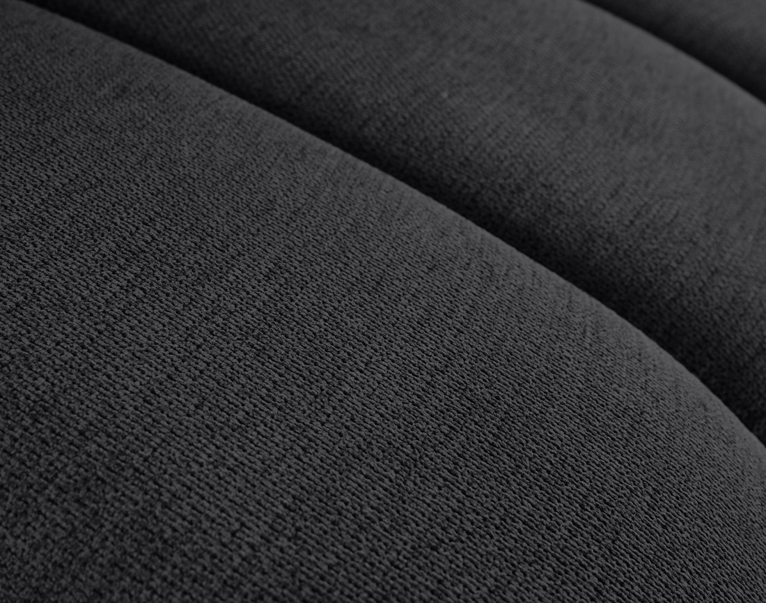 Module d'assise sans accoudoirs en tissu texturé Debbie