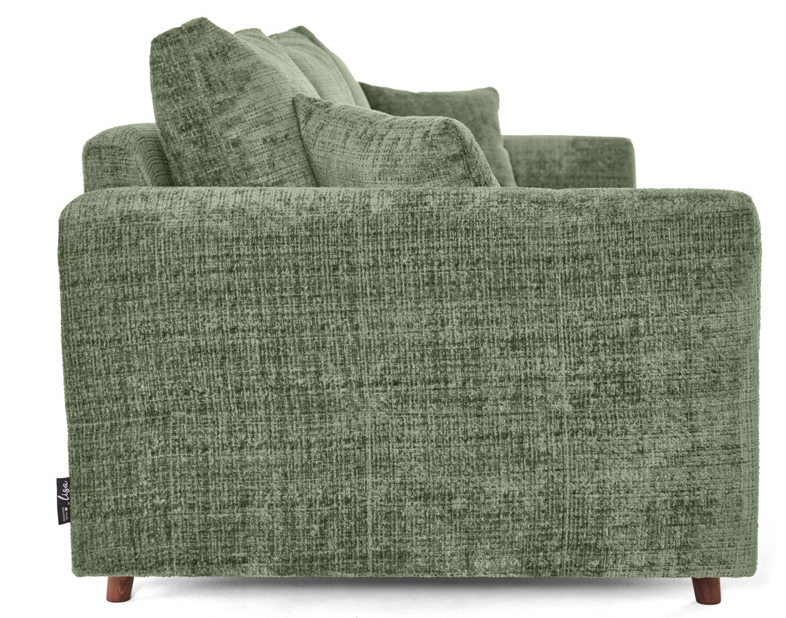 Canapé droit 3 places en velours texturé Rune