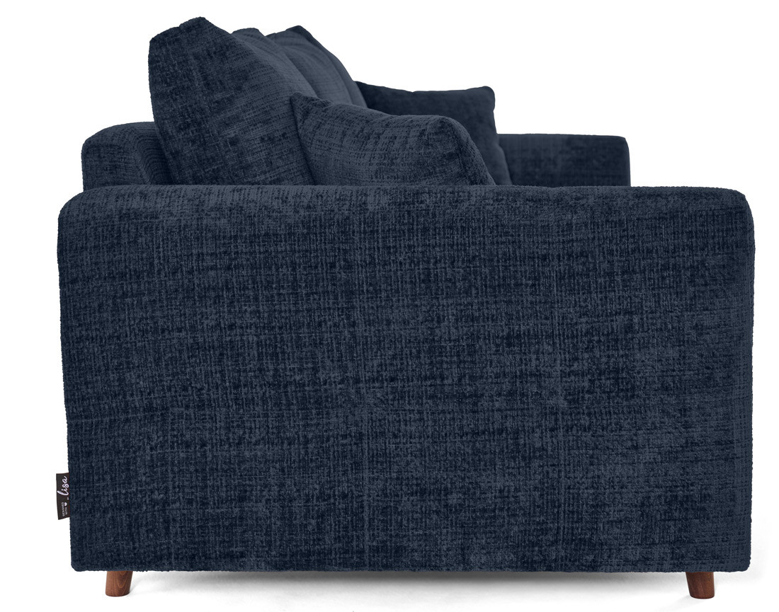 Canapé droit 3 places en velours texturé Rune