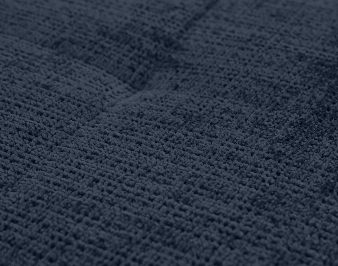 Canapé droit 3 places en velours texturé Rune