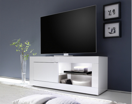 Meuble TV blanc 140 cm Milo
