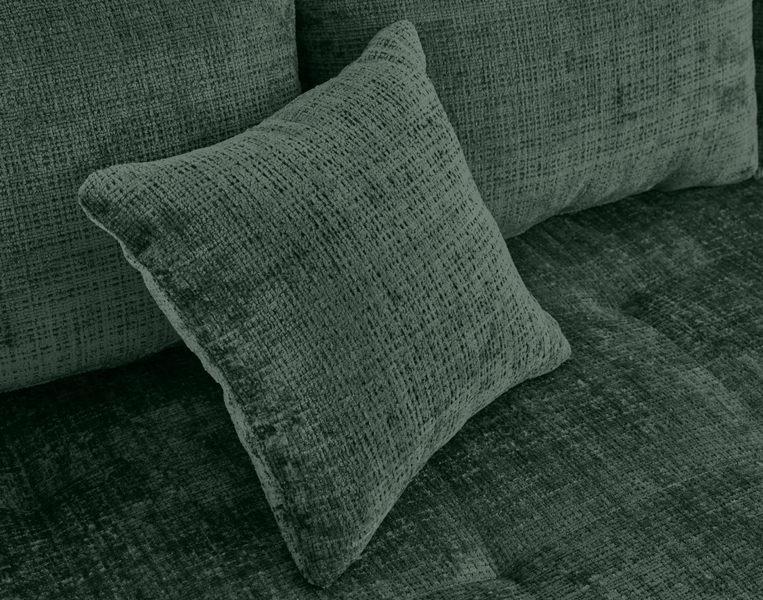 Canapé d'angle gauche 4 places en velours texturé Rune