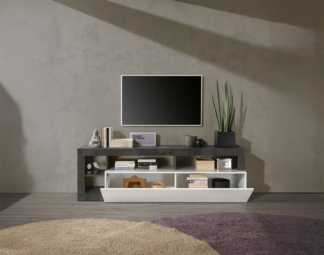 Meuble TV 1 porte 184 cm Lou