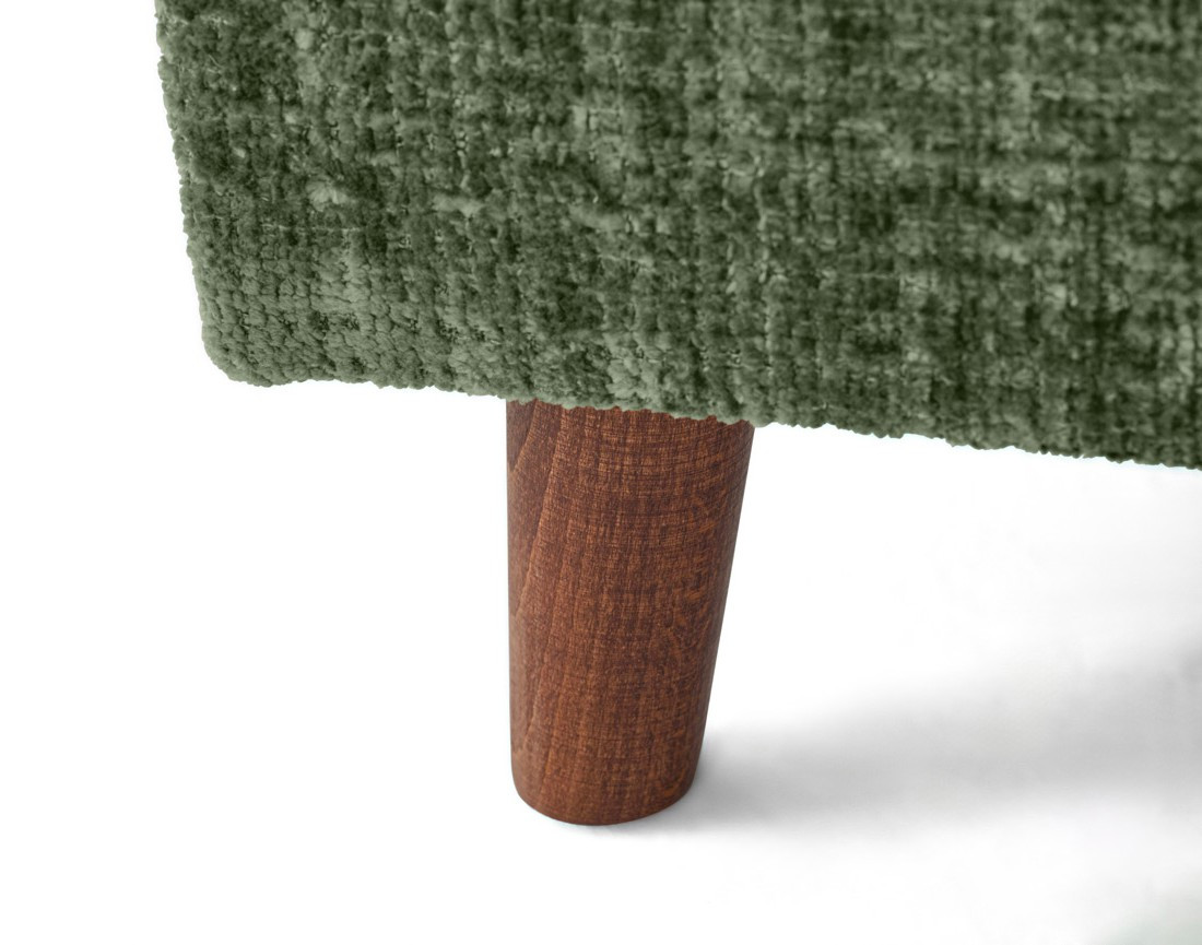 Canapé d'angle droit 4 places en velours texturé Rune