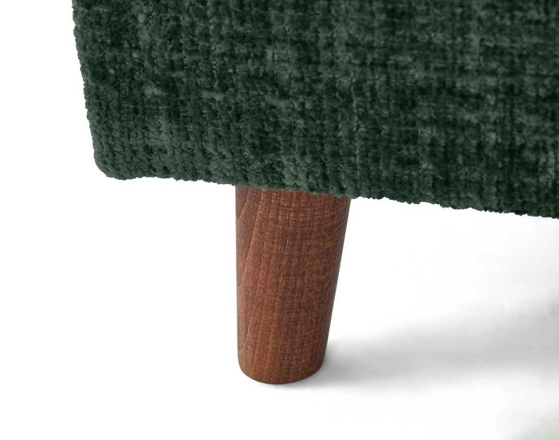 Canapé panoramique d'angle gauche 7 places en velours texturé Rune