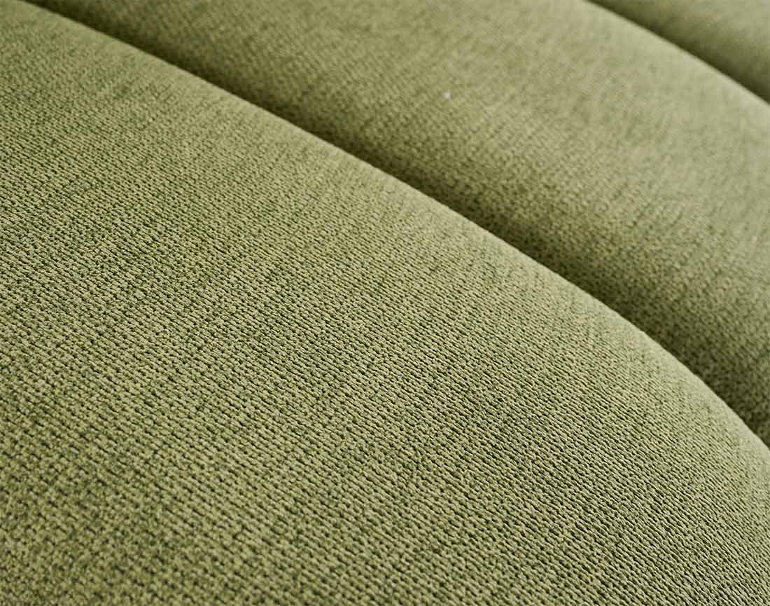 Canapé modulable panoramique d'angle droit 7 places en tissu texturé Debbie