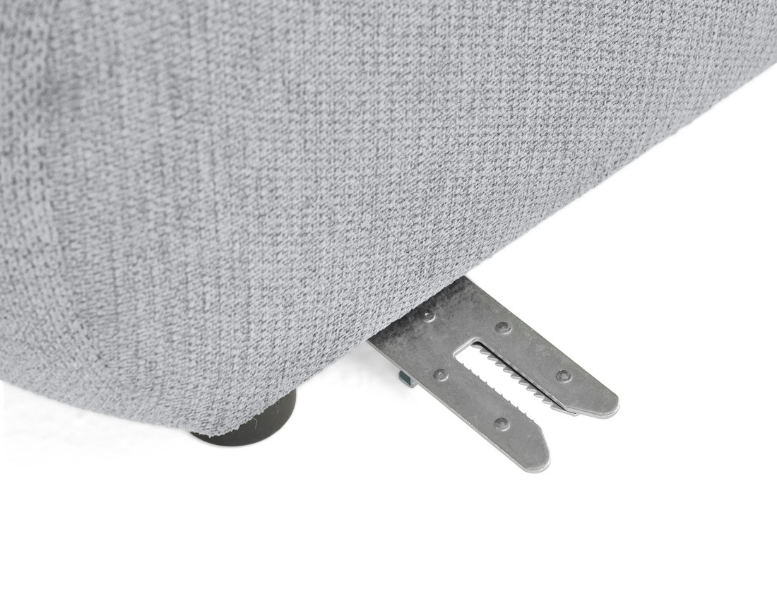 Canapé modulable panoramique d'angle droit 7 places en tissu texturé Debbie