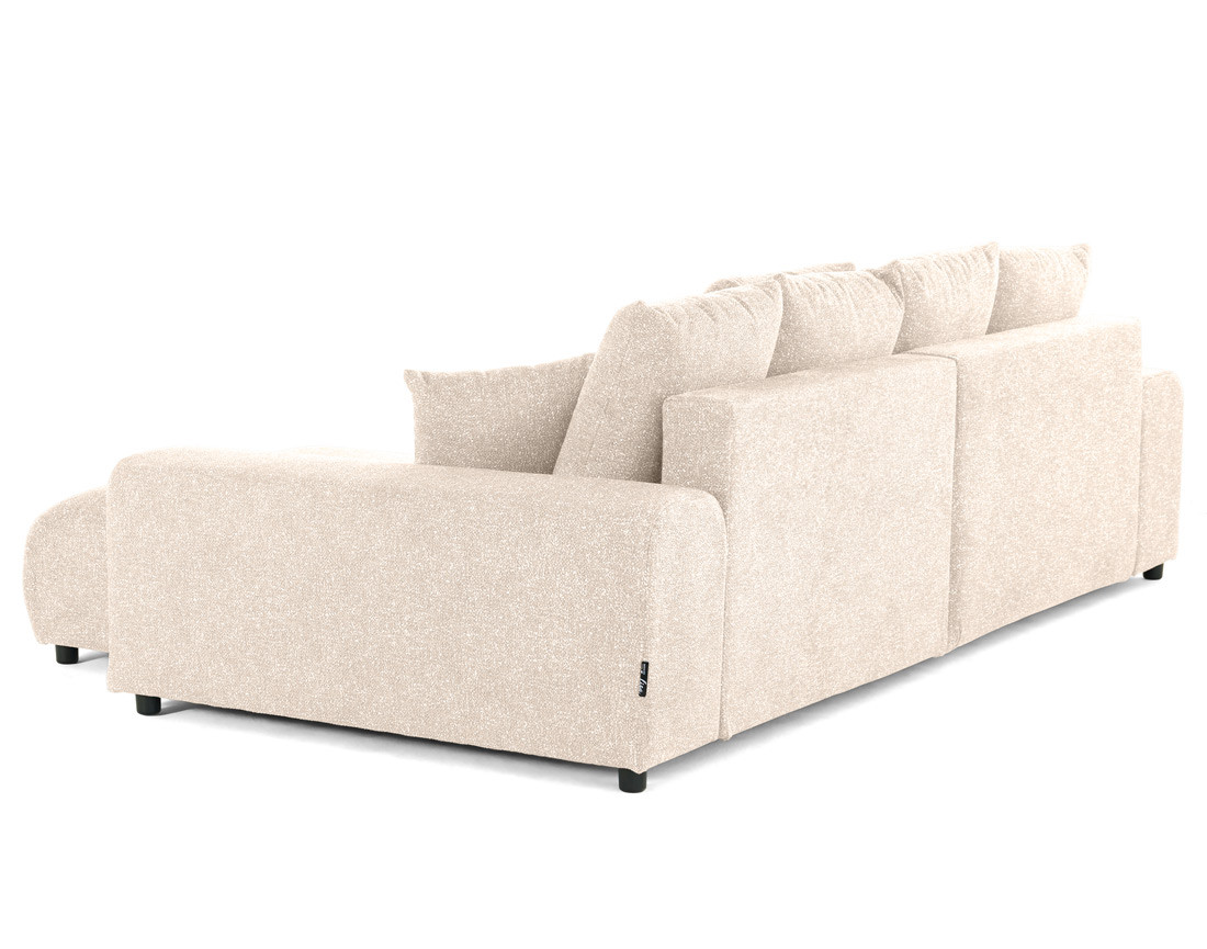 Canapé d'angle réversible convertible coffre en tissu moucheté Spice