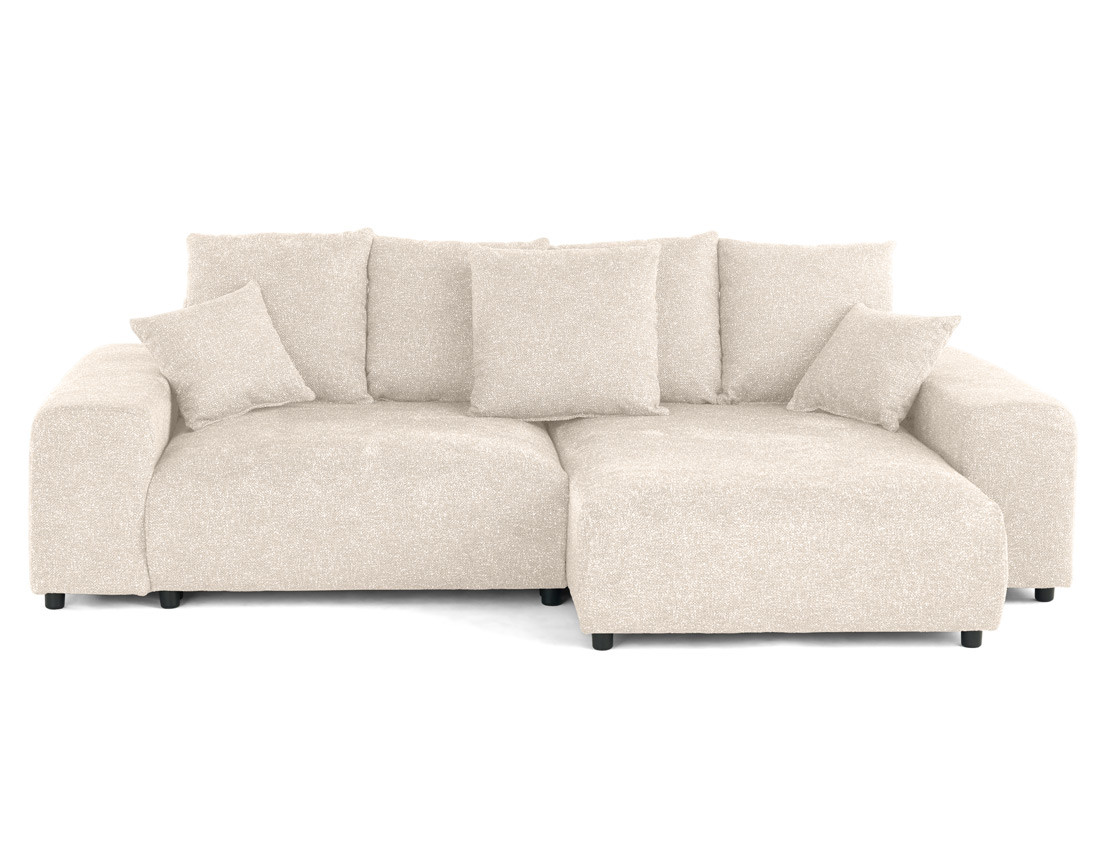 Canapé d'angle réversible convertible coffre en tissu moucheté Spice
